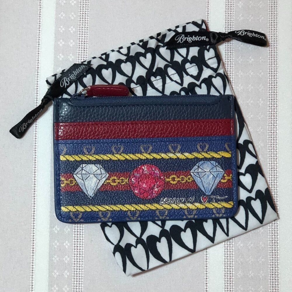 Brighton Jewel Leather Card Case Coin Purse